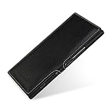 Sony Xperia XZ Premium hülle Ledertasche,Keledes BookStyle Ultra Slim Wallet Case hülle mit Clip Schutzhülle Leder Tasche etui für Sony Xperia XZ Premium,Seitlich klappbares Handytasche Flip Cover Handyhülle Tasche aus echt leder in Handarbeit gefertigt für das Original Sony Xperia XZ Premium,Schwarz - 