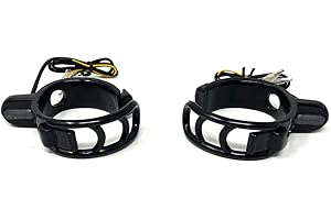 Alchemy Parts Motorbike LED Indicators Turn Signals with Fork Straps for 35mm to 55mm Forks