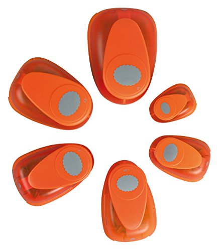 Rayher Motivstanzer Oval mit Zierrand ø 5,08cm, 2 Zoll, geeignet für Papier/Karton bis zu 200g/m² - 6