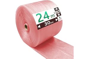 LPF dieLUFTPOLSTERFOLIE Luftpolsterfolie 75my 30cm Verpackungsfolie Luftpolster Rolle Blisterfolie Noppenfolie Polsterfolie Umzug 1m Knallfolie Polstermaterial Versand Transparent Umzugfolie