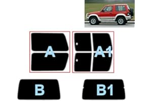 TINTCOM.COM Láminas Solares para Tintar Las Lunas del Coche-Mitsubishi Pajero 3-Puertas 1991-2000 Ventanas Traseras & Luna Trasera (20% Oscuro Ahumado, A-B1)
