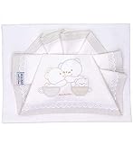 Andy & Helen 2/400D12 Spannbetttuch Wiege bestickt, Creme