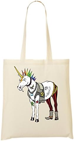 Punk Unicorn Shopping Tote Bag