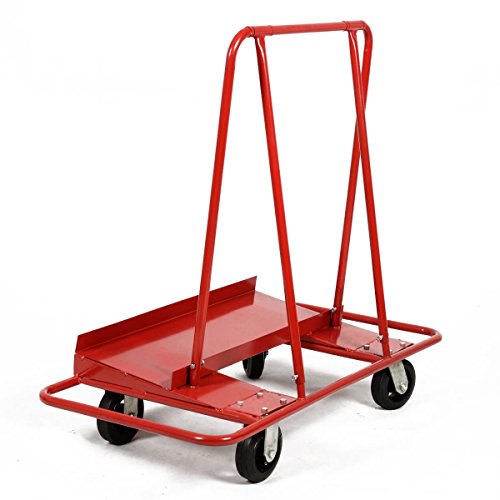 Plattenwagen Plattenroller Plattenkarre Wagen für Paletten Transport für Paneele Rot - 4