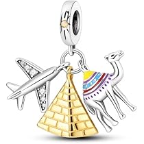 Ciondolo Piramide Egizia In Argento 925 – TheCharmWorks, 1,2 Cm, Regalo Con Sacchetto E Anellini
