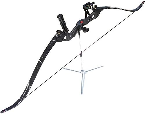 35lbs-45lbs Archery Takedown Recurve Bow Competition Hunting Longbow for Right Hand (Black:40lbs)