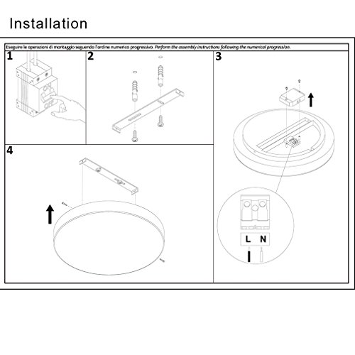J&C® 2 Jahre Garantie Ø280*48mm 18W 1550LM IP44 LED Feuchtraumlampe Deckenleuchte Neutralweiß 4000K-4500K RA?80 90% Sparen Rund Hell wie 100W Traditionelle Lampe - 3