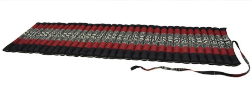 Kapok Thaikissen Rollmatte schmal, schwarz/rot Elefant - 2