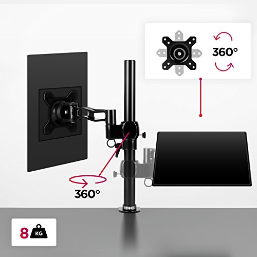 Duronic DM351X2 Monitor-Tischhalterung für einen LCD/LED Computer Bildschirme / Fernsehgeräte mit Neig und Rotierfunktion - 6