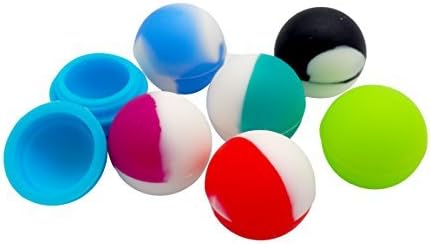 HSZ 10 pcs Silicone ball Jar Containers Non Stick Silicone wax container
