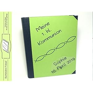 Fotoalbum zur Kommunion mit Name und Datum, Erstkommunion, Kommunionsalbum