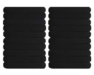 Black L: Black Hair Ties Hanmei 20 Pieces Large Seamless Ponytail Holders Headband Elastic Women Hair Bands For Thick Heavy And Curly Hair