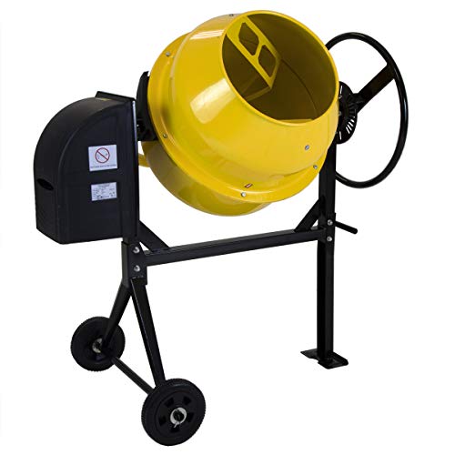 Charles Bentley - Mobiler Betonmischer mit Rädern - für 140 Liter - 230 V/550 W - 12 Monate Garantie