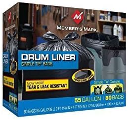 Doaaler(TM) Member's Mark 55 Gal Simple Tie Trash Bags 80 Count MM55WCE080B - New Item by Doaaler