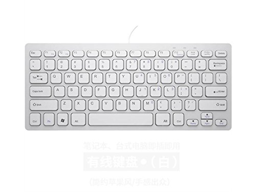 Preisvergleich Produktbild Sunnyshinee Klassisch Mini-Computer Externe verdrahtete Tastatur (Weiß) für Computer