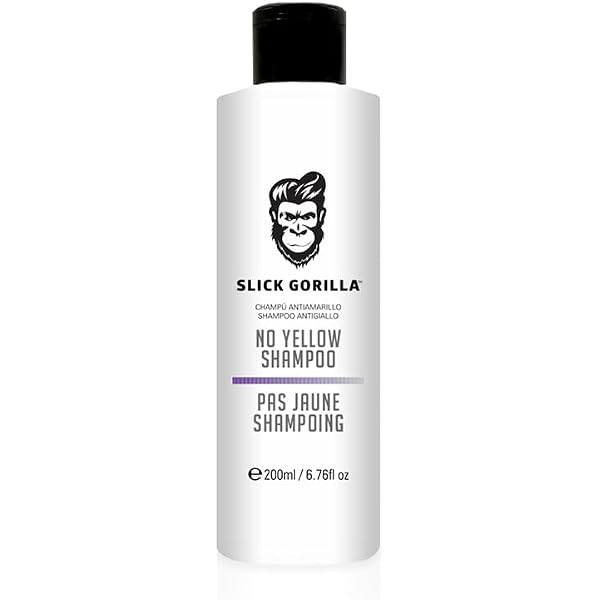 Slick Gorilla No Yellow Purple Shampoo – Neutralisiert Gelbstiche Bei Blondem, Grauem & Silbernem Haar, 200 Ml