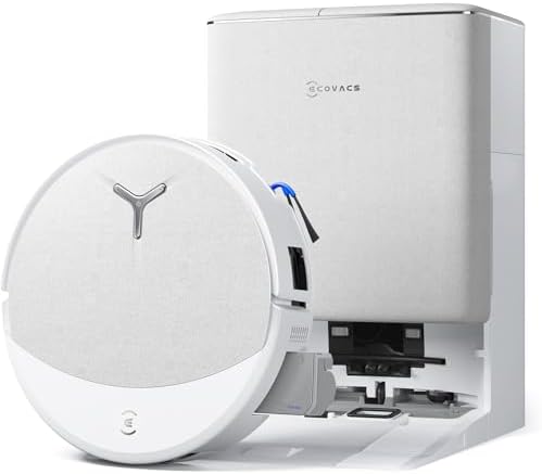 ECOVACS DEEBOT T90 PRO OMNI Robot aspirapolvere lavapavimenti, 30.000 Pa, ricarica PowerBoost, OZMO ROLLER 3.0 con TruEdge 3.0, erogazione automatica della soluzione detergente, AGENTE YIKO AI, bianco