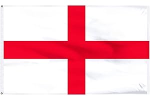 HYX 1/2/4/10 X Large St George’s Cross England Flag 5ft x 3ft (150cm x 90cm) for EURO 2024 Football Rugby English National Flags with Double Stitched Seam and Metal Eyelets (1 Pack)