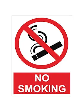 999Store No Smoking Sticker Sign Board red (20X15 Cms)