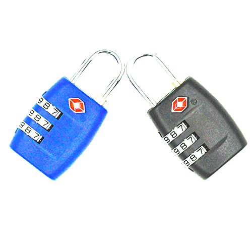 Cerraduras de combinación de 3 dígitos de JYHY® TSA, candados resistentes y de alta seguridad, para equipaje, maletas, bolsos de viaje y casilleros de gimnasio,paquete de 2