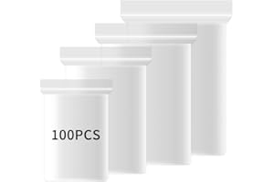 Giznzg Lot de 100 sachet zip, sachet plastique transparent, pochon plastique, sacs refermables robustes avec fermeture par pression pour une meilleure organisation (5x7cm)