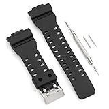 ROUHO Watch Strap Band with Pins Fits for Casio G Shock 16MM Ga-100 G-8900 Gw-8900-NuMMer 2