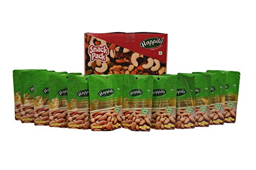 Happilo Premium 100% Natural Californian Almonds, 35g (Pack of 12)