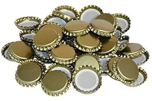 GASTRO BRENNECKE - SEIT 1984 - Kronkorken 26mm 1000 Stück gold Zubehör Bier Brauen Bierflaschen verschließen Hobbybrauer (gold, 1000)