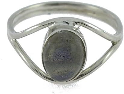 Ring Labradorite 22-04 - Jewellery in rhodium silver, Labradorite - All sizes and various stones - ARTIPOL