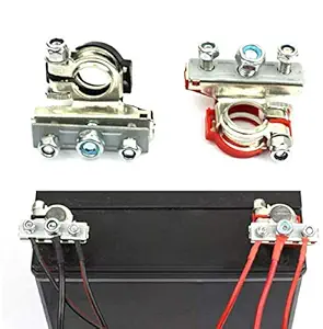 Auto-Ex Battery Terminals Top Post Battery Wire Cable Terminals Clamp Connectors - Pack of 2