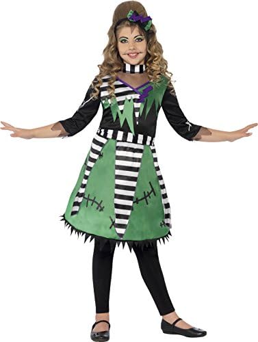 Smiffys Children's Frankie Girl Costume, Dress & Headband, Size: S, Colour: Green and Black, 44291