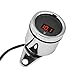 Produktbild Motorrad Digital Voltmeter 12V 6 Klasse Verchromung LED Hintergrundbeleuchtung Digital Voltmeter Wasserdichte LED-Anzeige Spannung Meter Manometer für Motorrad, Motorrad, Roller