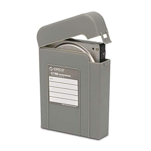ORICO PHI-35 für 8,9cm 3,5" PATA/SATA Festplatten Schutzhülle, Festplatten-Schutzgehäuse, HDD Festplatten-Gehäuse / Enclosure, PP Plastik Schutzhülle (Grau)