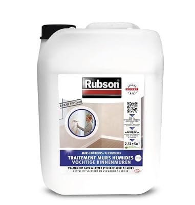 RUBSON 1800290 Stop Salpêtre Murs Intérieurs Incolore Bidon plastique 2.5L