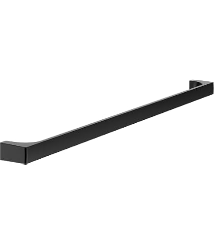 KEUCO Edition 11 Towel Holder – 82 Cm Black Matt Metal Wall-Mounted Rail For Bathroom Or Sauna