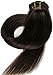 Queen Wig Clip in Haarverlaengerung Echthaar Extensions 50cm 7 Stueck 70g #4 Schokobraun