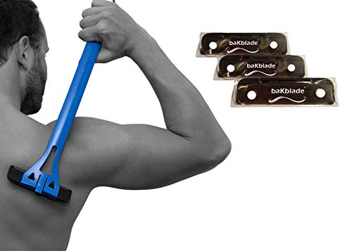 BaKblade Back Shaver - Juego de cuchillas de afeitar BAKblade, reemplazo para afeitadora de espalada BAKblade 1.0, afeitado de precisión, paquete de 3