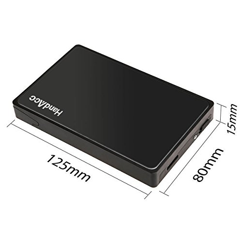 HandAcc USB 3.0 Externes festplatten Gehäuse für 9.5mm 7mm 2.5 zoll SATA-I, SATA-II, SATA-III, SATA SSD und HDD, braucht keine Werkzeug, Unterstützt UASP – Schwarz - 6