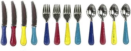Aztec Imports, Inc.Aztec Imports, Inc. Dolls House Miniature Dining Tableware Fiesta Multi Coloured Cutlery Set