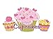 Produktbild Graz Design 621070_30 Wandsticker Wandtattoo Wandaufkleber Küche I love Cupcakes Gebäck Muffin (Größe=57x30cm)