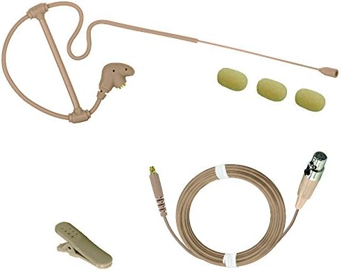 Gbbpro Patented Single Ear Headworn Microphone (Single ear patent MIC+for fShure Connector Cable, Skin)