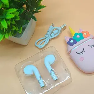 Tera13 Unicorn Earphones for Girls 3.5mm in-Ear Plug Headphones for Girls Earphones ith MIC