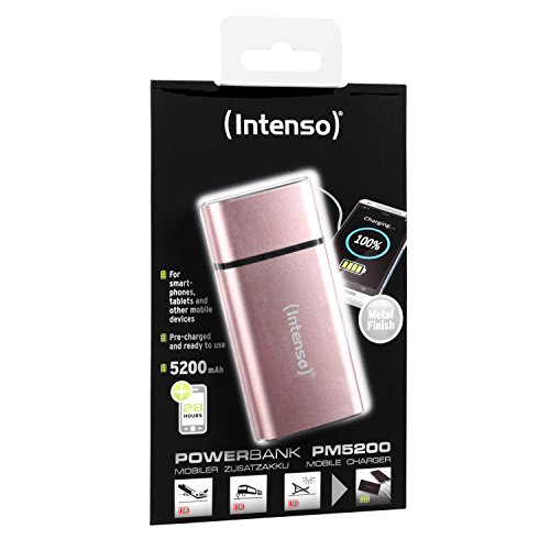 Intenso Powerbank PM5200 externes Ladegerät (für Smartphone/Tablet PC/MP3 Player/Digitalkamera (5200mAh) metal finish) rosé - 3