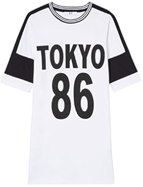 FIND Damen T-Shirt-Kleid mit Print