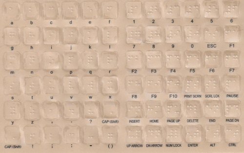 Braille Keyboard Stickers for the Blind and Visually Impaired