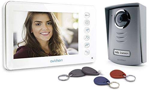 AVIDSEN 112249 bifamiliare de portero automático con cámara de vídeo a color pantalla de 3,5