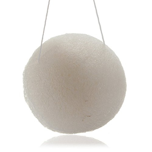 SODIAL(R)Konjac Konnyaku Jelly Fiber Face Makeup Wash Pad Cleaning Sponge Puff Exfoliator-white