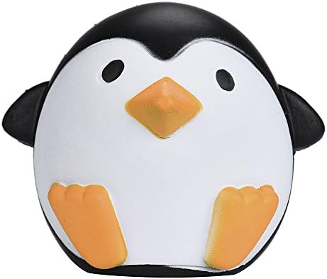 Slow Rising Squishies Jumbo, TUDUZ Newest Funny Creative Cute Penguins Squishy Slow Rising Cream Scented Decompression Toys Key Cell Phone Pendant Strap Gift Stress Reliever Toys (black)
