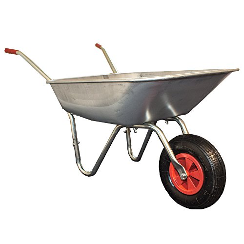 Schubkarre 80 Liter mit verzinkter Wanne & Luftreifen