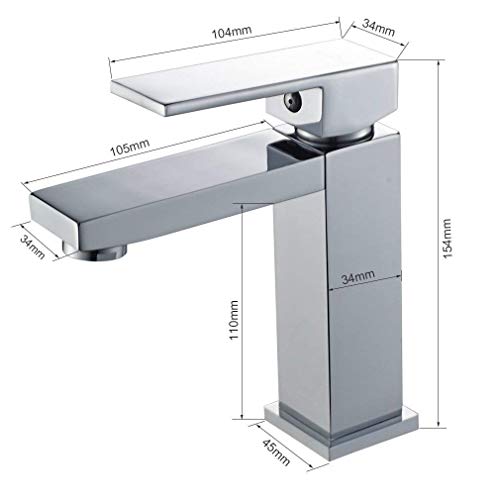 Auralum - Set Grifo Bidet + Grifo Lavabo, Grifo Bidé con Aireador Giratorio 360̊ Mezclador de Lavabo Monomando Latón Cromado para Baño